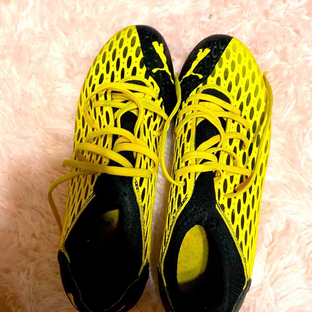 Puma yellow soccer cleats
